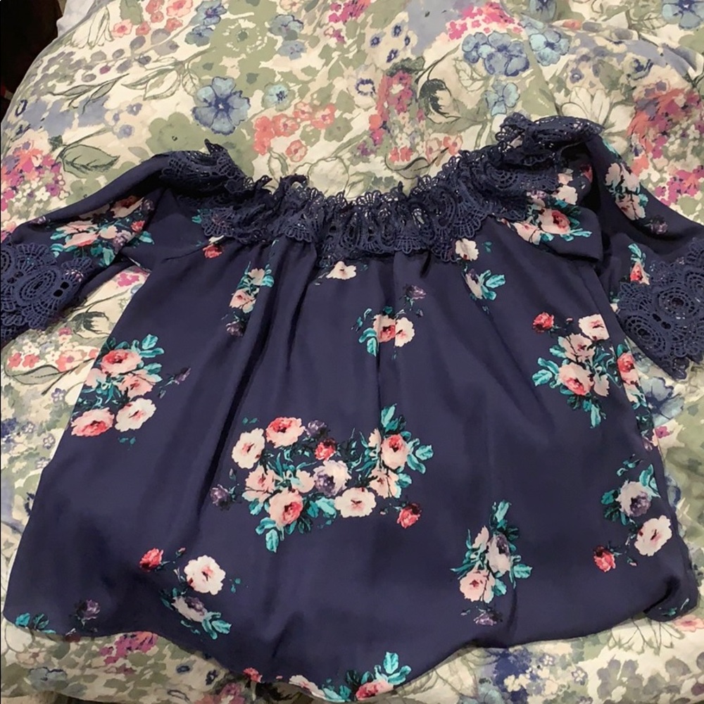 Floral off the shoulder top